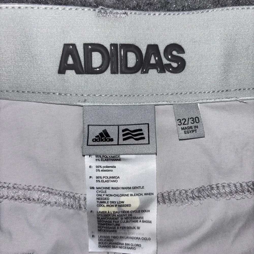 Adidas Performance Pants Mens 32x30 (Fits 32x27) Gray Golf Athletic Stretch EUC